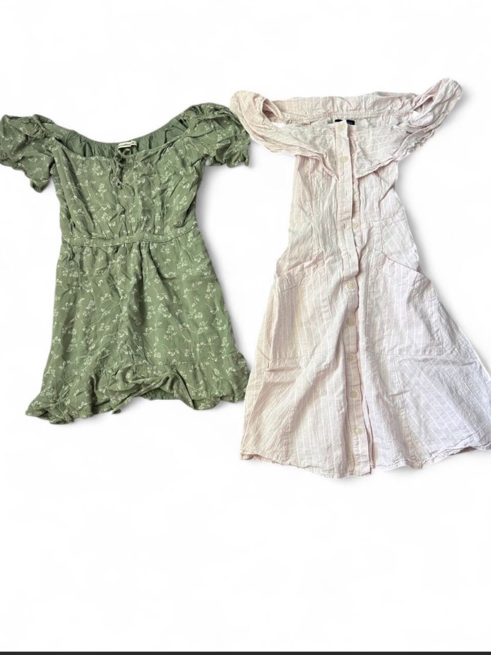 2 off the shoulder dresses